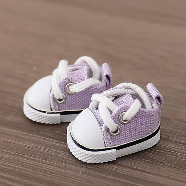 Robe peluche pour poupée 17cm avec accessoires violets tendance CRGANGZY