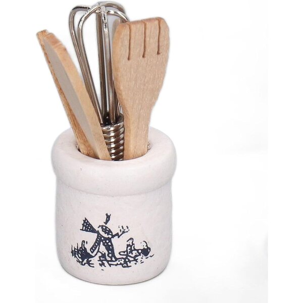 Mini-Küchenutensilien-Set 1:12 aus Holz und Metall für Puppenhäuser – Rcniso