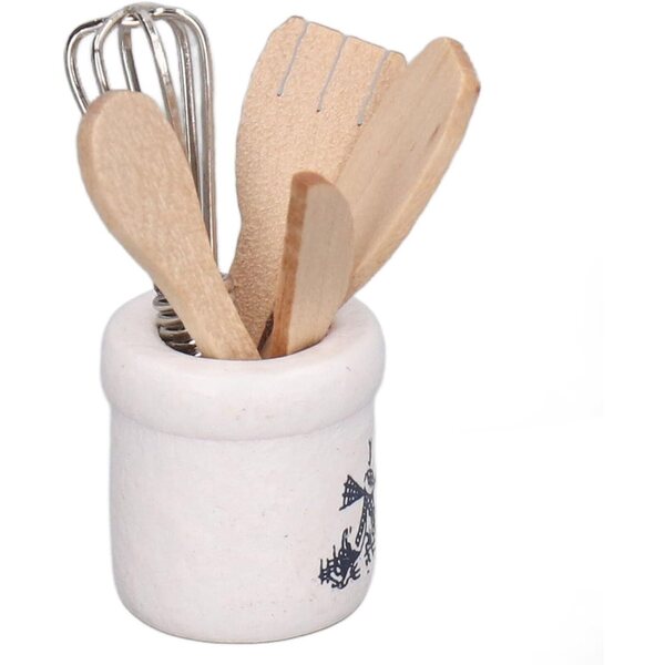 Mini-Küchenutensilien-Set 1:12 aus Holz und Metall für Puppenhäuser – Rcniso