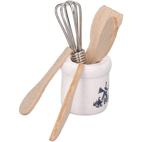 Mini-Küchenutensilien-Set 1:12 aus Holz und Metall für Puppenhäuser – Rcniso