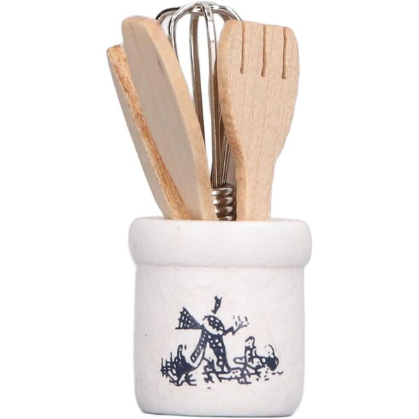 Mini-Küchenutensilien-Set 1:12 aus Holz und Metall für Puppenhäuser – Rcniso