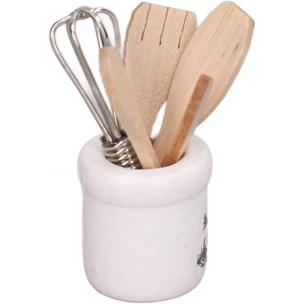 Mini-Küchenutensilien-Set 1:12 aus Holz und Metall für Puppenhäuser – Rcniso