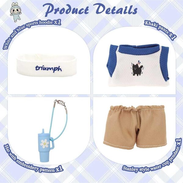 Accessoires vestimentaires pour poupées FIDWALL 17 cm pour jeux et collections peluches
