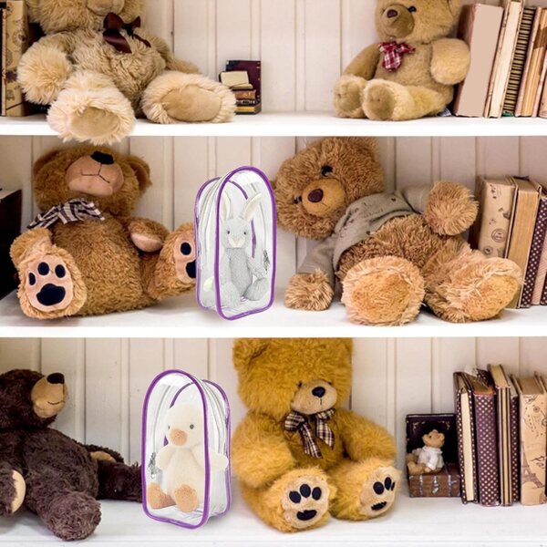 Étui transparent avec porte-clés pour présentation et protection de figurines et poupées