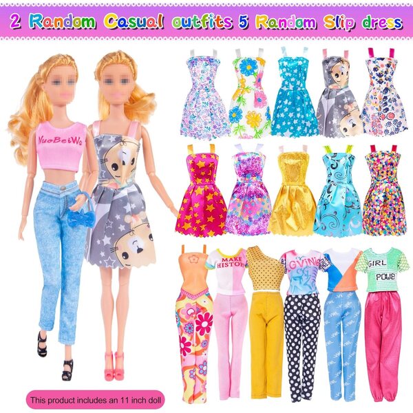 106-teiliges Ebuddy-Modeset für 11,5-Zoll-Puppen mit Garderobe und Accessoires