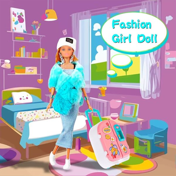 106-teiliges Ebuddy-Modeset für 11,5-Zoll-Puppen mit Garderobe und Accessoires