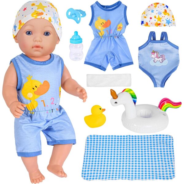 Sett ta '9 Aċċessorji ebuddy oriġinali għal Ħwejjeġ ta' Pupi tat-Trabi tat-twelid ta '43 cm