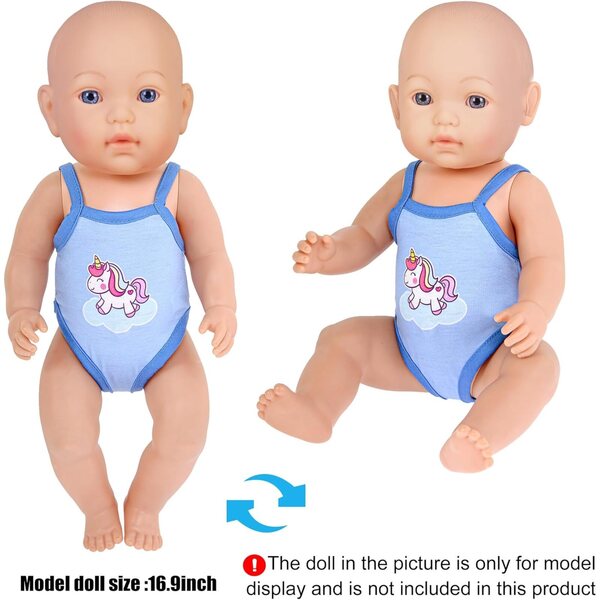 Set mit 9 Original-EBuddy-Zubehörteilen für 43-cm-Neugeborenen-Puppenkleidung