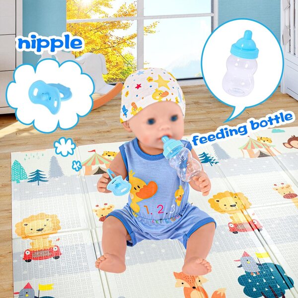 Set mit 9 Original-EBuddy-Zubehörteilen für 43-cm-Neugeborenen-Puppenkleidung