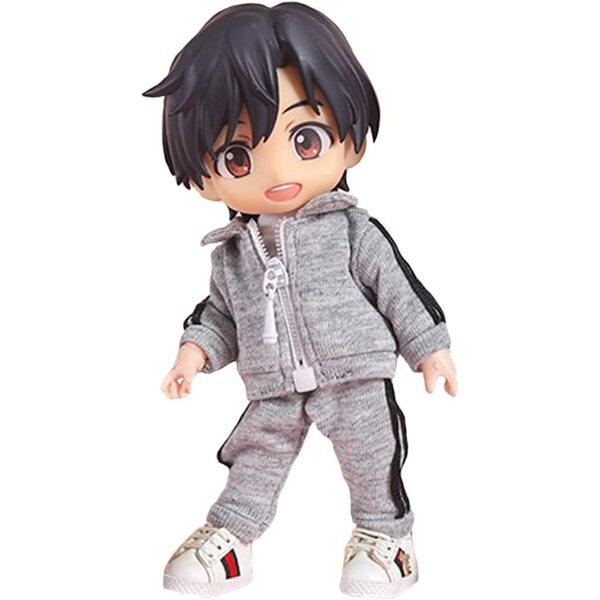 1/12 Sportuniform-Outfit für BJD-Puppe 11 cm Niannyyhouse Grau