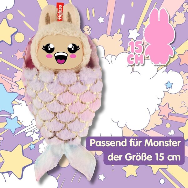 Heless Monster Styles 7521 Saco Dormir Mermaid pro panenky 15 cm Kawaii Design