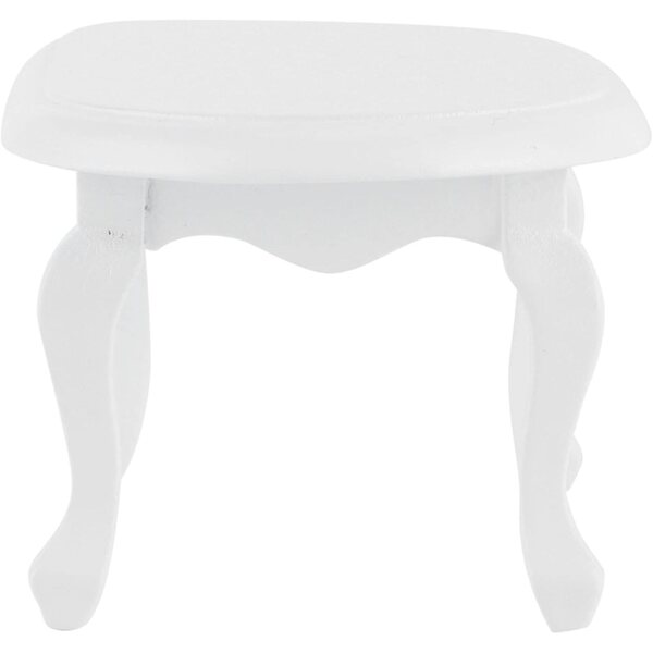 HEEPDD Tavolino da Caffè in Legno per Casa delle Bambole Scala 1:12, Bianco