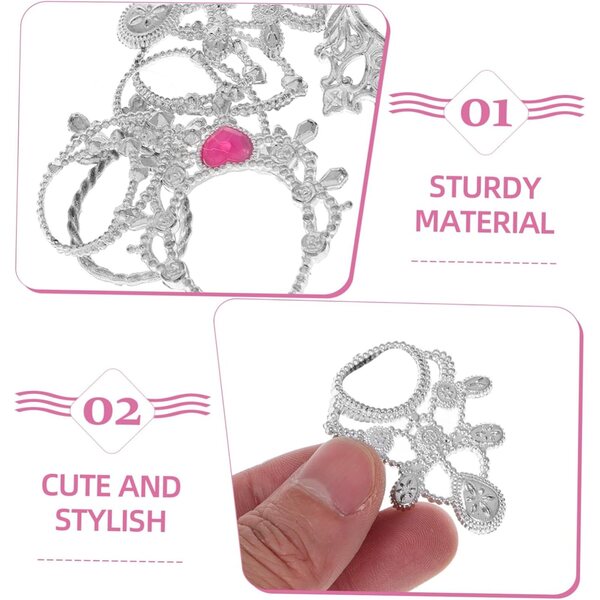 YARNOW Juego De Joyas Delicadas para Muñecas y Niños Collares Miniatura De 30 Cm Accesorios Plásticos para Vestir Muñecas Set Mixto De 20 Piezas y Decoración