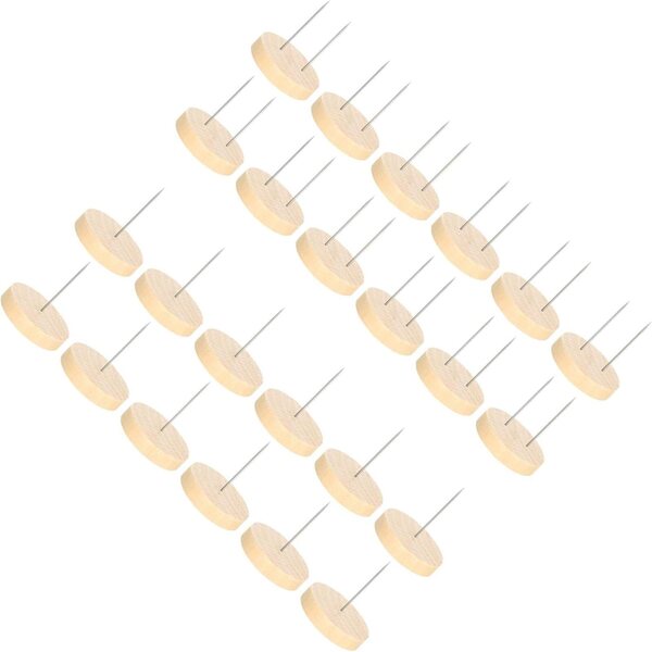 24 Supporti per Bambole all'Uncinetto in Legno e Metallo, base robusta 4 cm