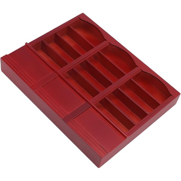 Libreria in Legno per Casa delle Bambole 1:12 Rosso Realistica e Dettagliata
