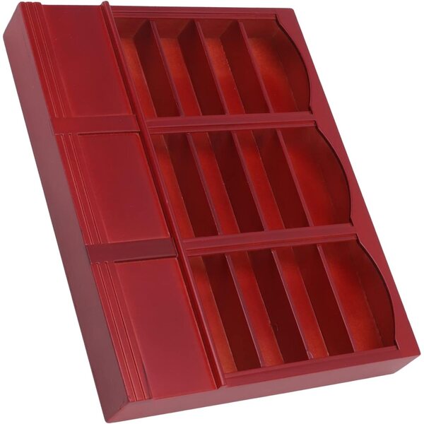Libreria in Legno per Casa delle Bambole 1:12 Rosso Realistica e Dettagliata