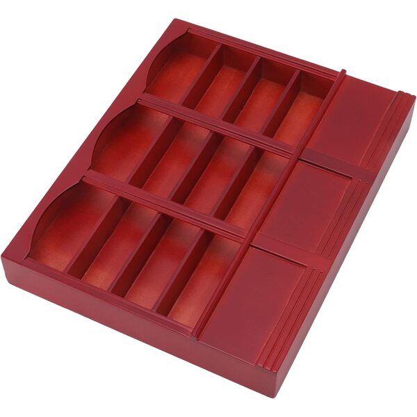 Libreria in Legno per Casa delle Bambole 1:12 Rosso Realistica e Dettagliata
