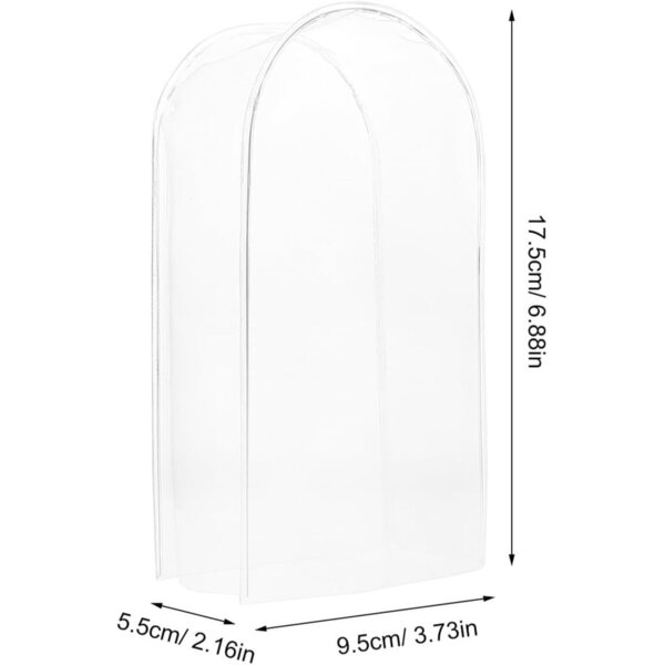 Hemobllo 8 transparente Staub- und Regenschutzmittel für Mini-Muñecas, 17 x 9,5 x 5,5 cm