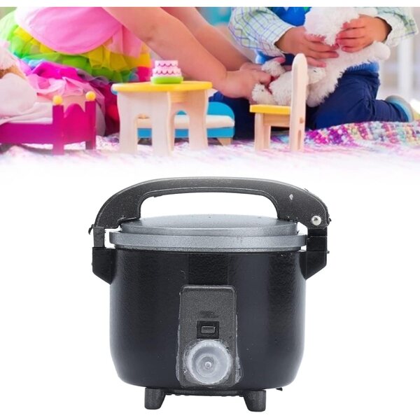 Cuociriso Miniatura 1:12 in Plastica per Casa delle Bambole Decorazione Realistica