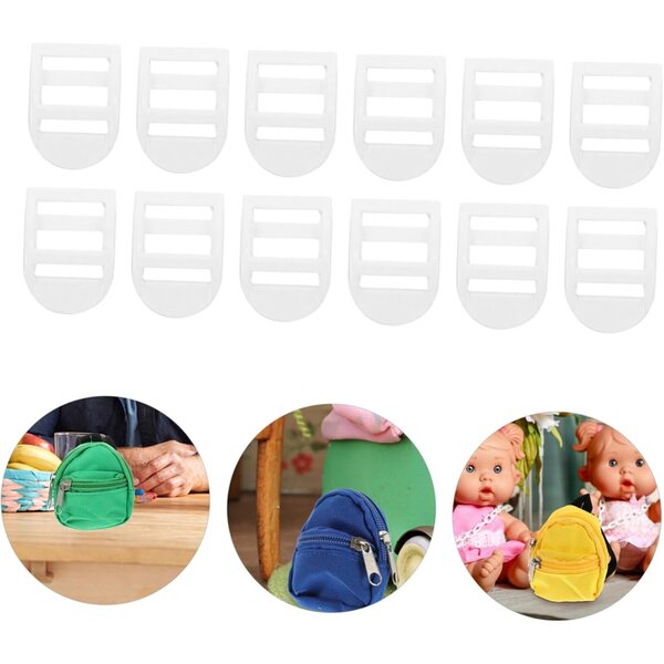 Set mit 10 Mini-Hebillas für NUOBESTY-Puppenrucksäcke aus widerstandsfähigem und vielseitigem Kunststoff
