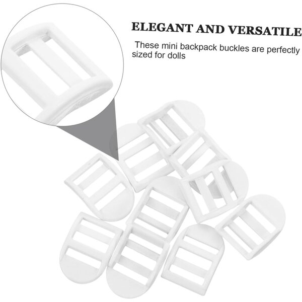 Set mit 10 Mini-Hebillas für NUOBESTY-Puppenrucksäcke aus widerstandsfähigem und vielseitigem Kunststoff