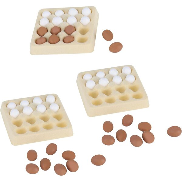 Realistische Miniatur-Eier aus Kunstharz für Puppenhäuser, 12 Stück, Maßstab 1:12