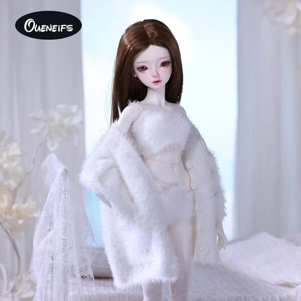 Conjunto Wäiss Kleeder fir 1/4 BJD Poppen - Cardigan, Vest a Hosen