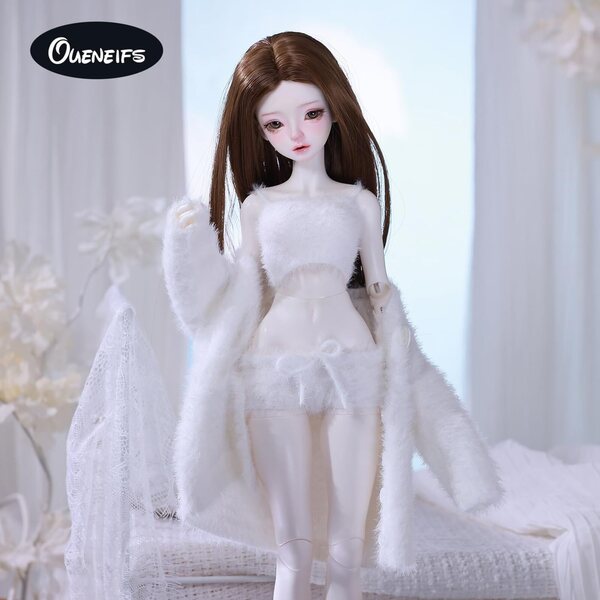 Conjunto Wäiss Kleeder fir 1/4 BJD Poppen - Cardigan, Vest a Hosen
