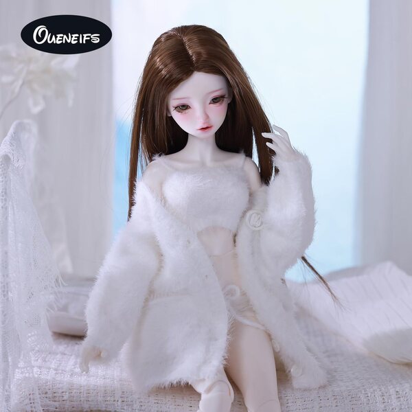 Conjunto Wäiss Kleeder fir 1/4 BJD Poppen - Cardigan, Vest a Hosen