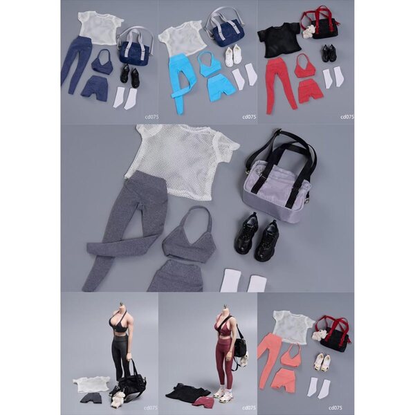 HiPlay 1/6 ensemble de vêtements de sport de yoga à haute élasticité pour figurines de 12 pouces