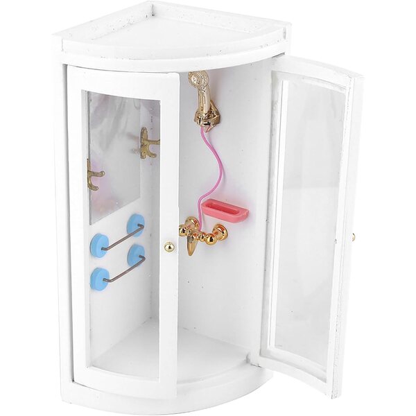 HEEPDD Set Bagno in Legno Miniatura 1:12 Accessori Casa delle Bambole per Gioco di Finzione