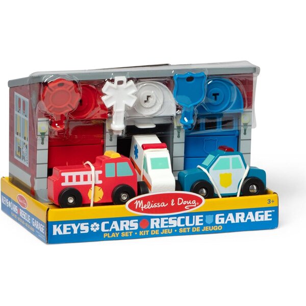 Melissa & Doug Llaves & Coches de Rescate de Garaje
