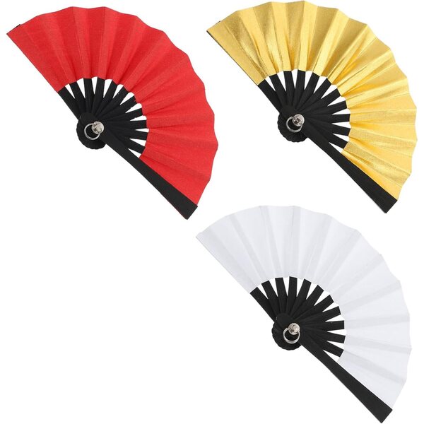 Mini Abanicos Plegables paperia ja puuta 6 cm nukkeille 3 kpl setti
