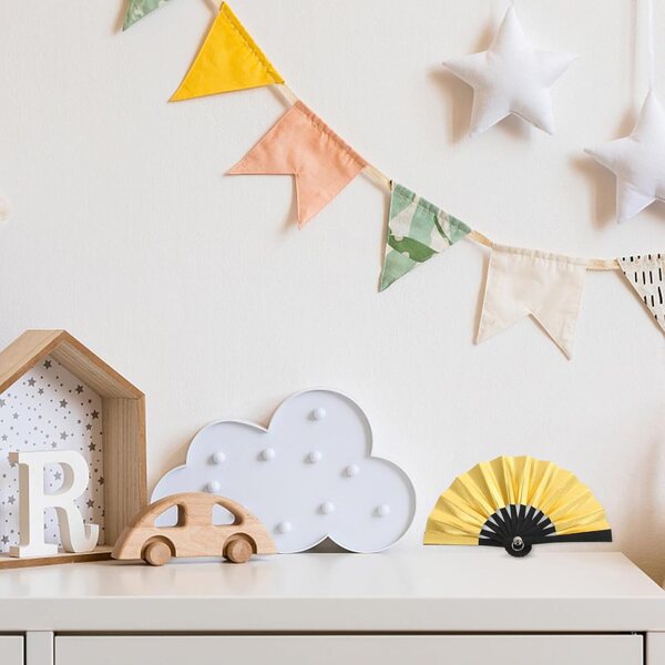 Mini-Abanicos-Plegables aus Papier und Holz für 6-cm-Puppen, 3er-Set