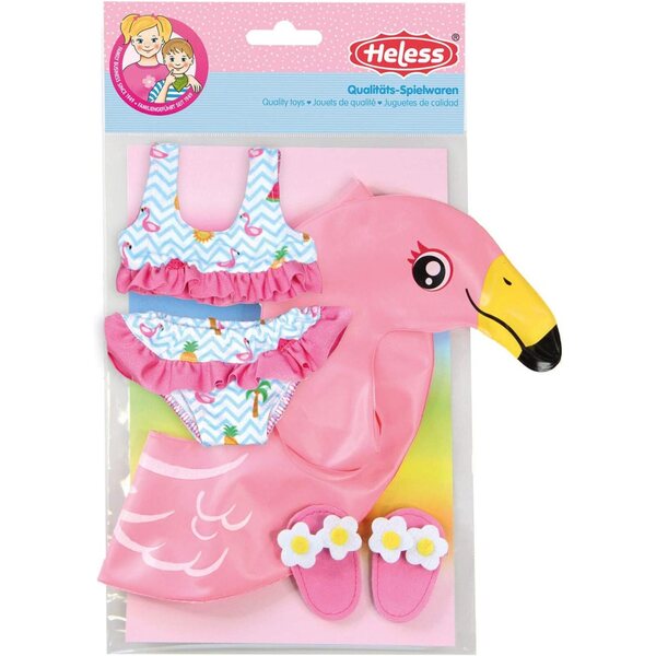 Heless-uintitarvikesarja nukeille 35-45 cm - Yksisarvinen ja Flamingo