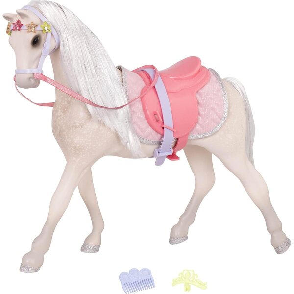 Glitter Girls Starlight Pferdespielzeug 36 cm mit Sattel und glänzenden Accessoires