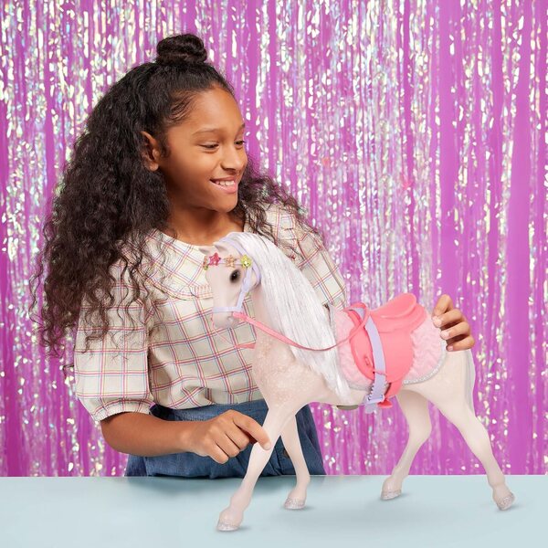 Glitter Girls Starlight Pferdespielzeug 36 cm mit Sattel und glänzenden Accessoires