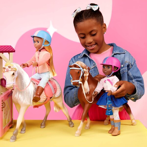 Glitter Girls Starlight Pferdespielzeug 36 cm mit Sattel und glänzenden Accessoires