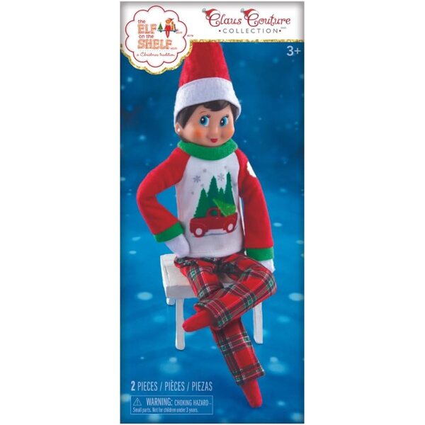 Pižama Claus Couture Tree Farm za Explorer Elf | Toplo in udobno