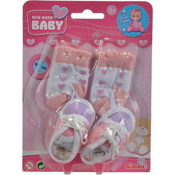 New Born zeķes un apavi Simba lellēm 38-43 cm - komplektā 4 krāsaini gabali
