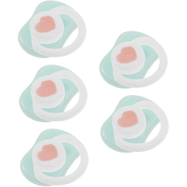 VICASKY 5 Mini Decorative Dijes for Chupete in Resin for DIY Creations