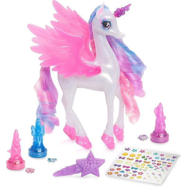 Shimmercorns Light Up Color Party Shimmercorn, Unicornio Iluminado, Conjunto de actividades para niñas, 7 piezas, por Just Play