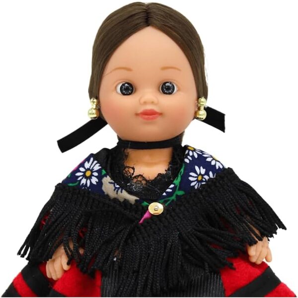 FOLK Muñeca Regional Piñorra Visontina 15 cm Vestido Típico Soria Artesanía Española