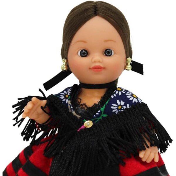 FOLK Muñeca Regional Piñorra Visontina 15 cm Vestido Típico Soria Artesanía Española