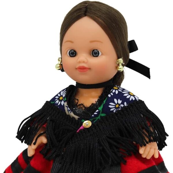 FOLK Muñeca Regional Piñorra Visontina 15 cm Vestido Típico Soria Artesanía Española