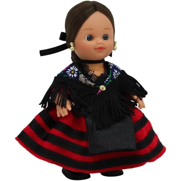 FOLK Muñeca Regional Piñorra Visontina 15 cm Vestido Típico Soria Artesanía Española
