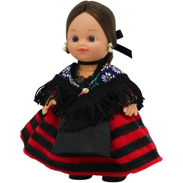 FOLK Muñeca Regional Piñorra Visontina 15 cm Vestido Típico Soria Artesanía Española