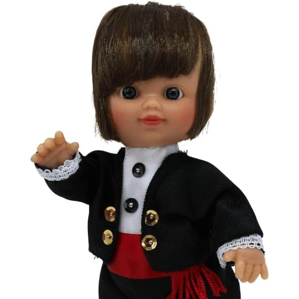 Muñeca Regional Burgalés Folk Artesanía 15 cm mit Vestido Típico de Burgos, hergestellt in Spanien