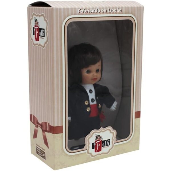 Muñeca Regional Burgalés Folk Artesanía 15 cm mit Vestido Típico de Burgos, hergestellt in Spanien