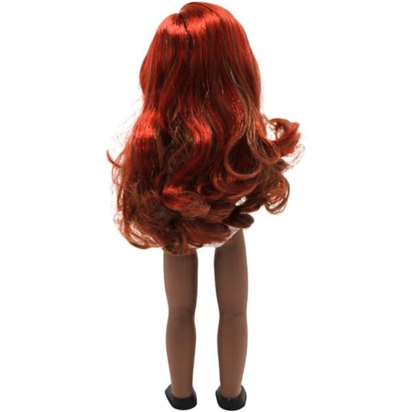 FOLK Simona Muñeca nackte Mulata 40 cm mit dreifarbigem Granatfell und honigbraunen Augen